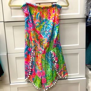 Strapless Lilly Pulitzer romper.